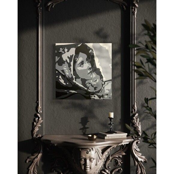 Original Acrylic Painting  "THE MADONNA OF MILITARY MOTHERS" Signed 24 x 24 - Picture 7 of 7